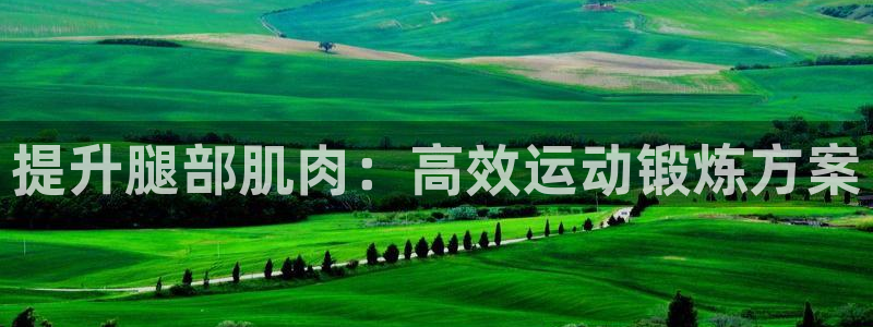 意昂体育5(KGAME)招商：提升腿部肌肉：高效运动